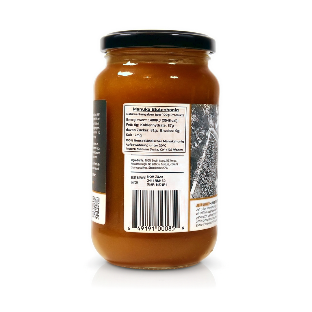 Manuka Honig 152, 500 g – Rückseite