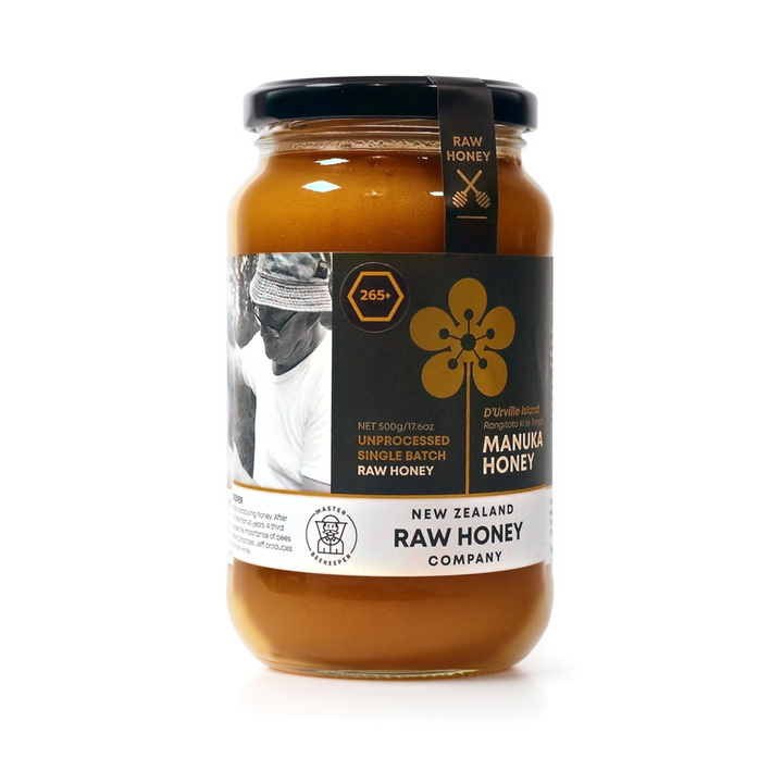 Manuka Honig 265, 500 g – Seitenansicht