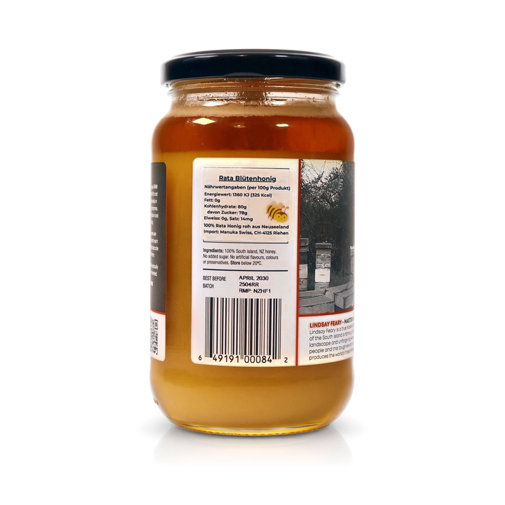 Rata Honig, 500 g – Rückseite