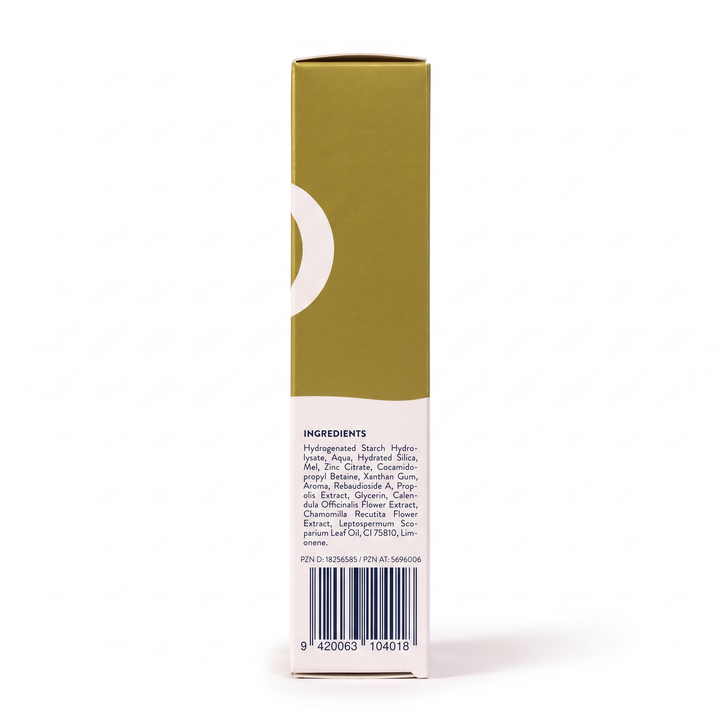 Kartonrückseite mit Zutaten und Barcode – geprüft