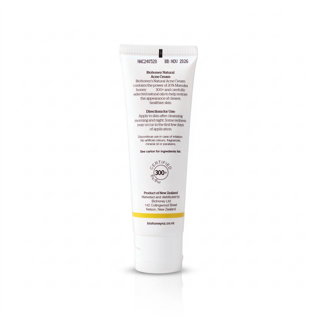 Natural Acne Cream – Rückseite