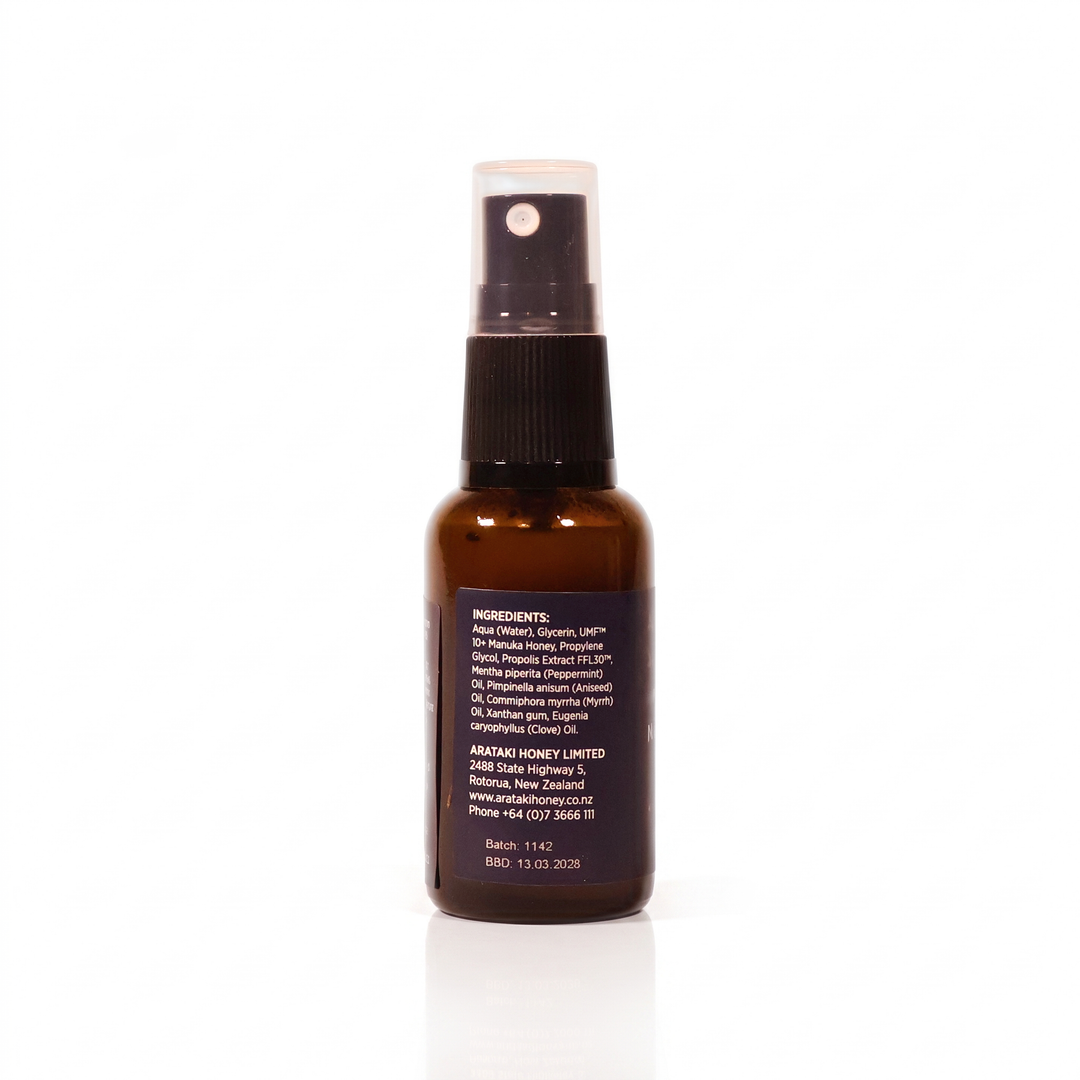 Arataki Halsspray – Rückseite